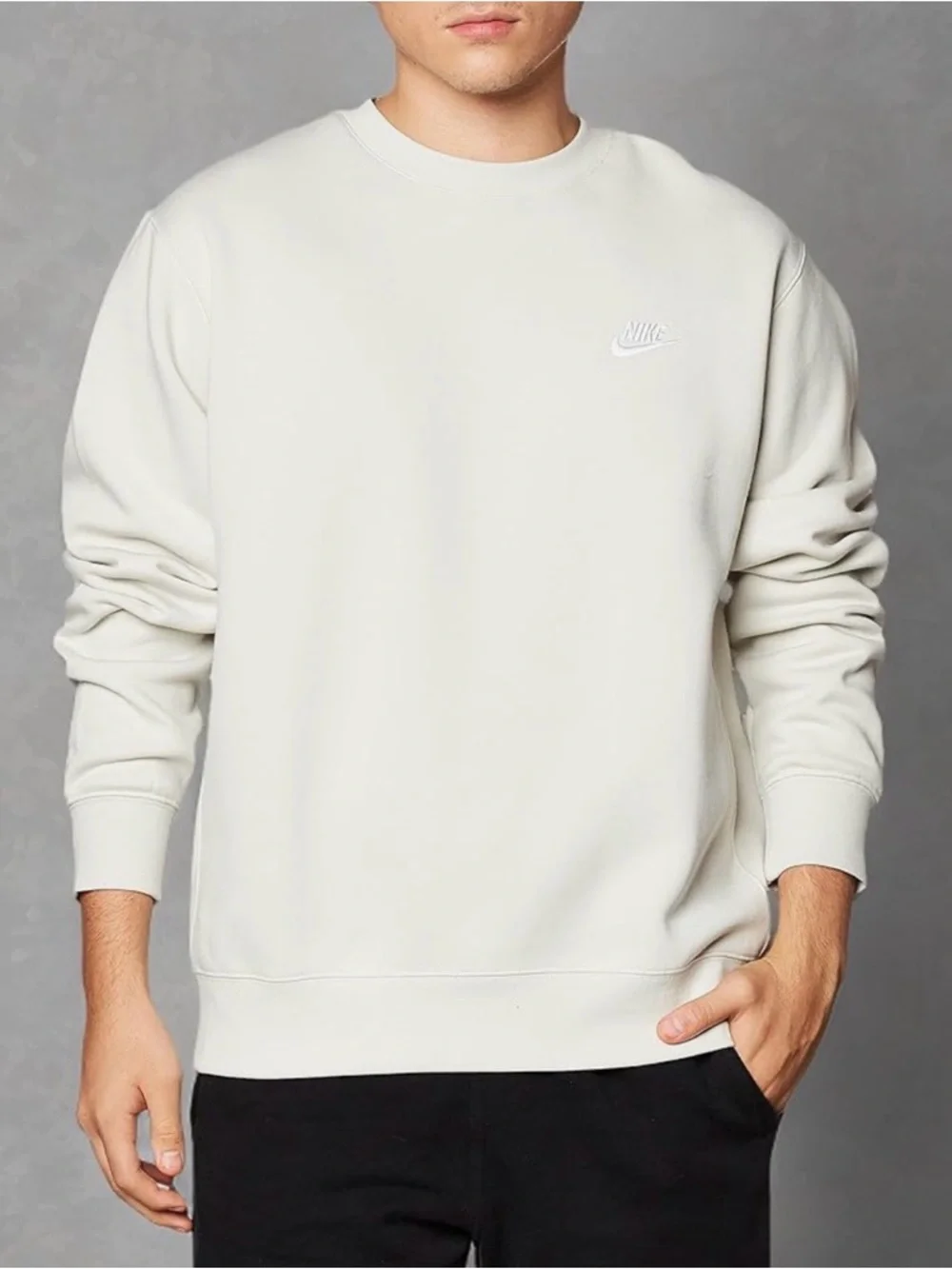 Nike Men's Cream Fleece Crewneck Men’s XL BV2662-133